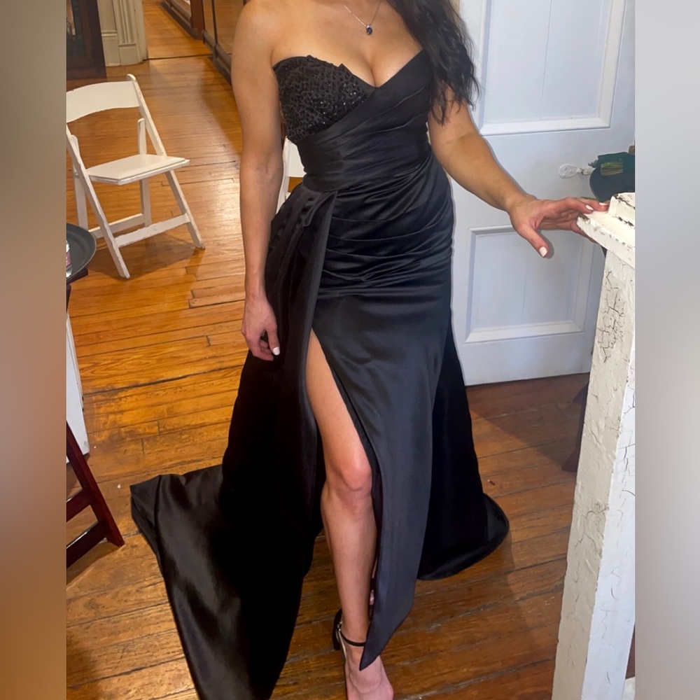 Black ball gown / bridesmaid dress / long gown / gala gown / prom / homecoming